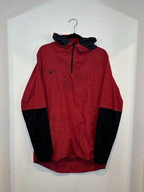 Nike Men's Activewear Lightweight Maroon Black Player Jacket Size Large